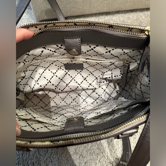 Kate Spade ♠️ Newbury Lane Small Loden Satchel - Metallic Grey - Picture 5 of 16